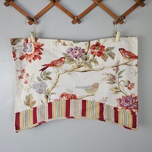 Waverly Charleston Chirp Scallop Window Valance Birds Curtain